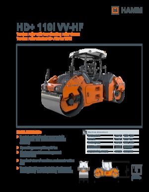 Compattatori stradali vibranti tandem Hamm HD+ 110i VV-HF