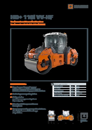 Compattatori stradali vibranti tandem Hamm HD+ 110i VV-HF