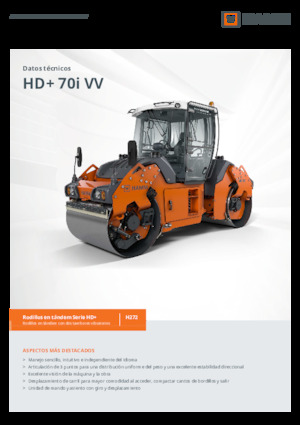 Compattatori stradali vibranti tandem Hamm HD+ 70i VV