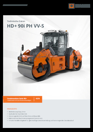 Compattatori stradali vibranti tandem Hamm HD+ 90i PH VV-S