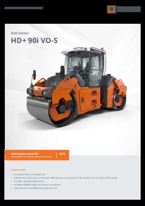 Compattatori stradali vibranti tandem Hamm HD+ 90i VO-S