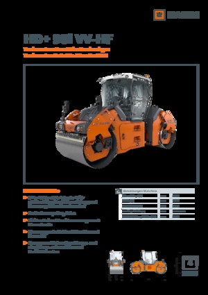 Compattatori stradali vibranti tandem Hamm HD+ 90i VV-HF