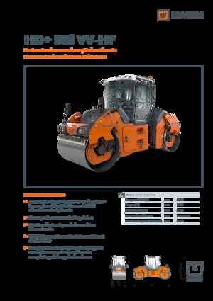 Compattatori stradali vibranti tandem Hamm HD+ 90i VV-HF