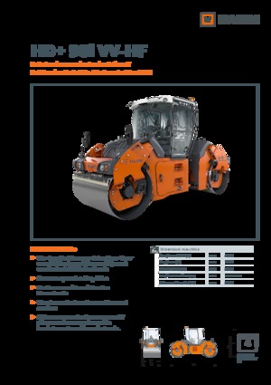 Compattatori stradali vibranti tandem Hamm HD+ 90i VV-HF