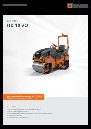 Compattatori stradali vibranti tandem Hamm HD 10 VO