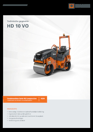 Compattatori stradali vibranti tandem Hamm HD 10 VO