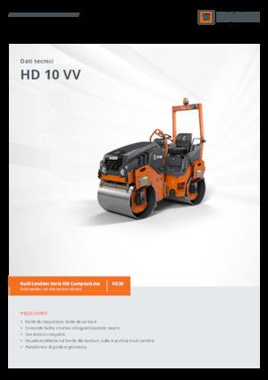 Compattatori stradali vibranti tandem Hamm HD 10 VV