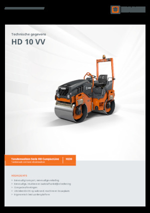Compattatori stradali vibranti tandem Hamm HD 10 VV