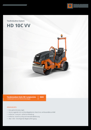 Compattatori stradali vibranti tandem Hamm HD 10C VV