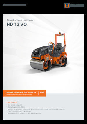 Compattatori stradali vibranti tandem Hamm HD 12 VO