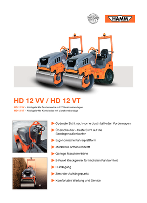 Compattatori stradali vibranti tandem Hamm HD 12 VV