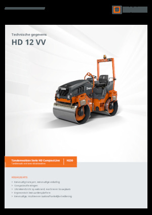 Compattatori stradali vibranti tandem Hamm HD 12 VV