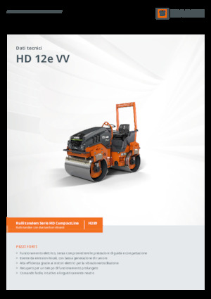 Compattatori stradali vibranti tandem Hamm HD 12e VV