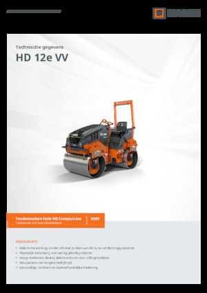 Compattatori stradali vibranti tandem Hamm HD 12e VV