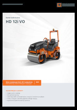 Compattatori stradali vibranti tandem Hamm HD 12i VO