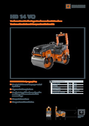 Compattatori stradali vibranti tandem Hamm HD 14 VO