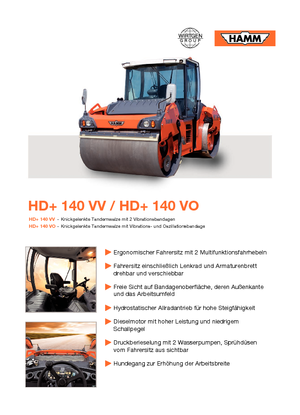 Compattatori stradali vibranti tandem Hamm HD 140 VV
