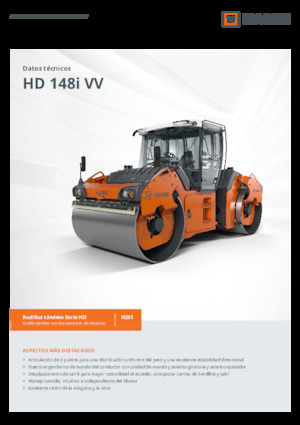 Compattatori stradali vibranti tandem Hamm HD 148i VV