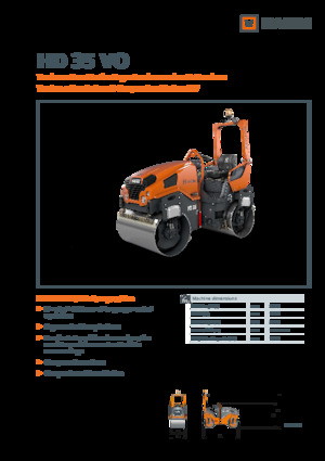 Compattatori stradali vibranti tandem Hamm HD 35 VO