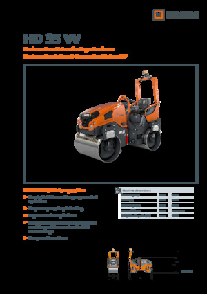 Compattatori stradali vibranti tandem Hamm HD 35 VV
