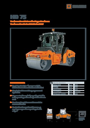 Compattatori stradali vibranti tandem Hamm HD 75