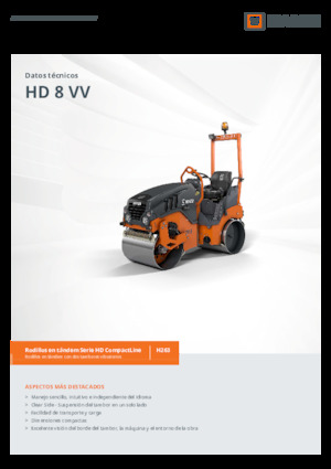 Compattatori stradali vibranti tandem Hamm HD 8 VV