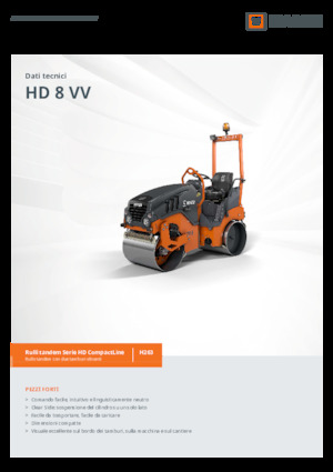 Compattatori stradali vibranti tandem Hamm HD 8 VV
