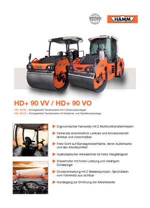 Compattatori stradali vibranti combinati Hamm HD+90 VO
