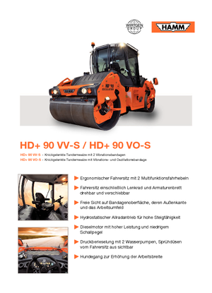 Compattatori stradali vibranti combinati Hamm HD+90 VO-S