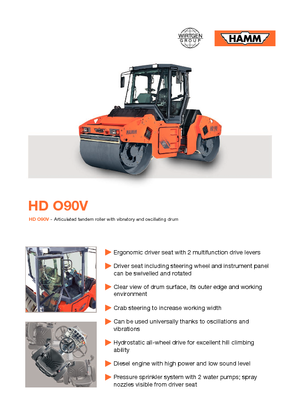 Compattatori stradali vibranti tandem Hamm HD O90 V ASC