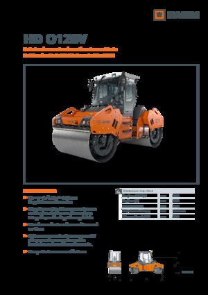 Compattatori stradali vibranti tandem Hamm HD O128V