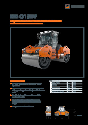 Compattatori stradali vibranti tandem Hamm HD O138V