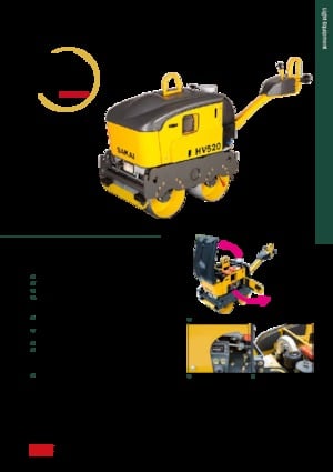Compattatori stradali vibranti tandem Sakai HV520
