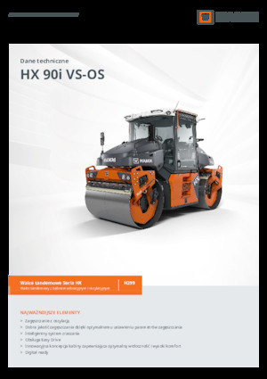 Compattatori stradali vibranti tandem Hamm HX 90i VS-OS