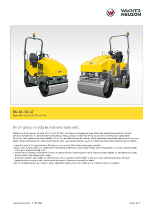 Compattatori stradali vibranti tandem Wacker Neuson RD 16-100