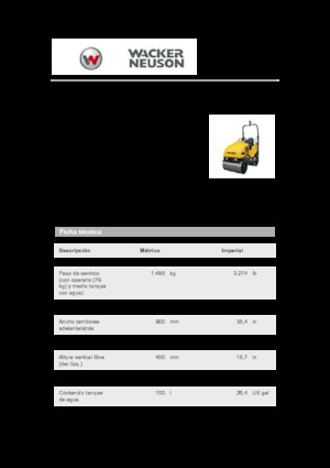 Compattatori stradali vibranti tandem Wacker Neuson RD 16-90