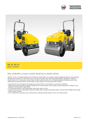 Compattatori stradali vibranti tandem Wacker RD 27-120