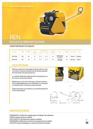 Compattatori stradali vibranti tandem Enar REN 550 GH