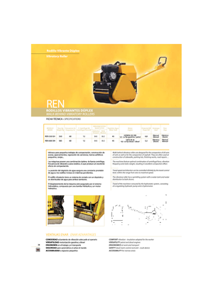Compattatori stradali vibranti tandem Enar REN 550 GH