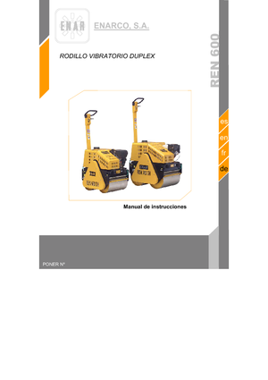 Compattatori stradali vibranti tandem Enar REN 600 DH