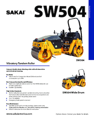 Compattatori stradali vibranti tandem Sakai SW504