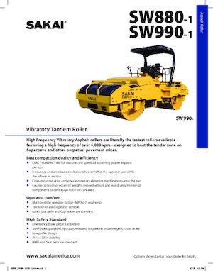 Compattatori stradali vibranti tandem Sakai SW880
