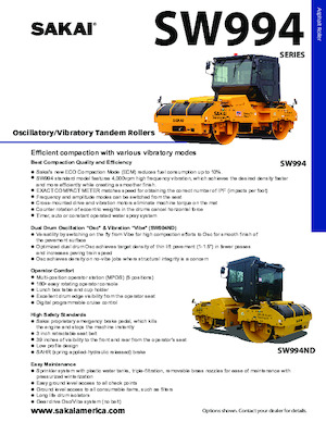 Compattatori stradali vibranti tandem Sakai SW994