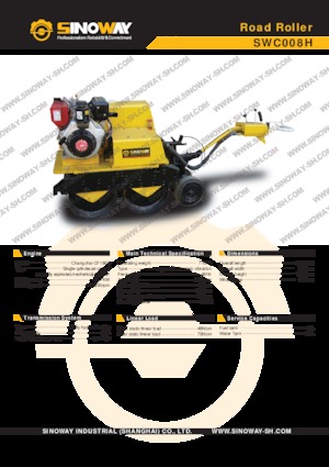 Compattatori stradali vibranti tandem Sinoway SWC008H