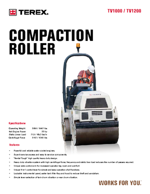 Compattatori stradali vibranti tandem Terex TV 1200