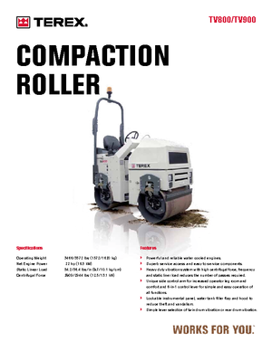 Compattatori stradali vibranti tandem Terex TV 900