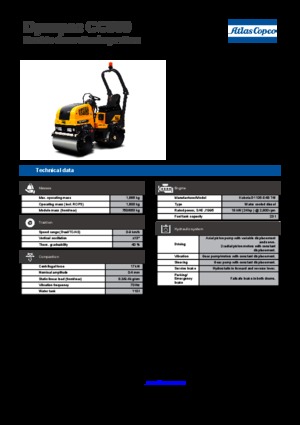 Compattatori stradali vibranti tandem Dynapac CC 900