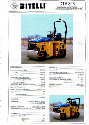 Compattatori stradali vibranti tandem Bitelli DTV 325
