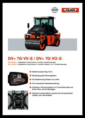 Compattatori stradali vibranti tandem Hamm DV+ 70i VO-S