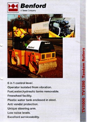 Compattatori stradali vibranti tandem Benford TV 1200